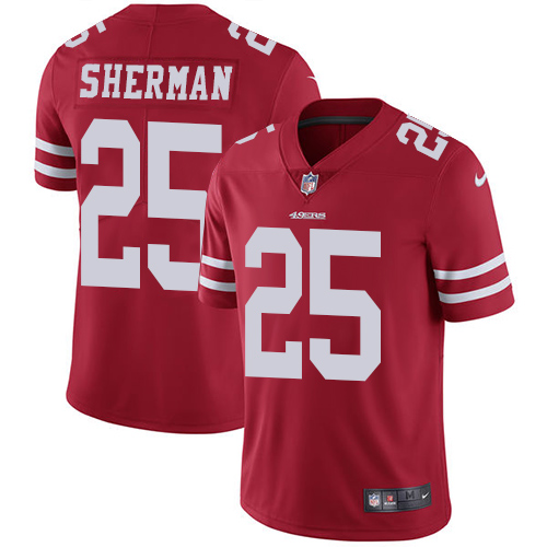 San Francisco 49ers Limited Red Men Richard Sherman Home NFL Jersey 25 Vapor Untouchable